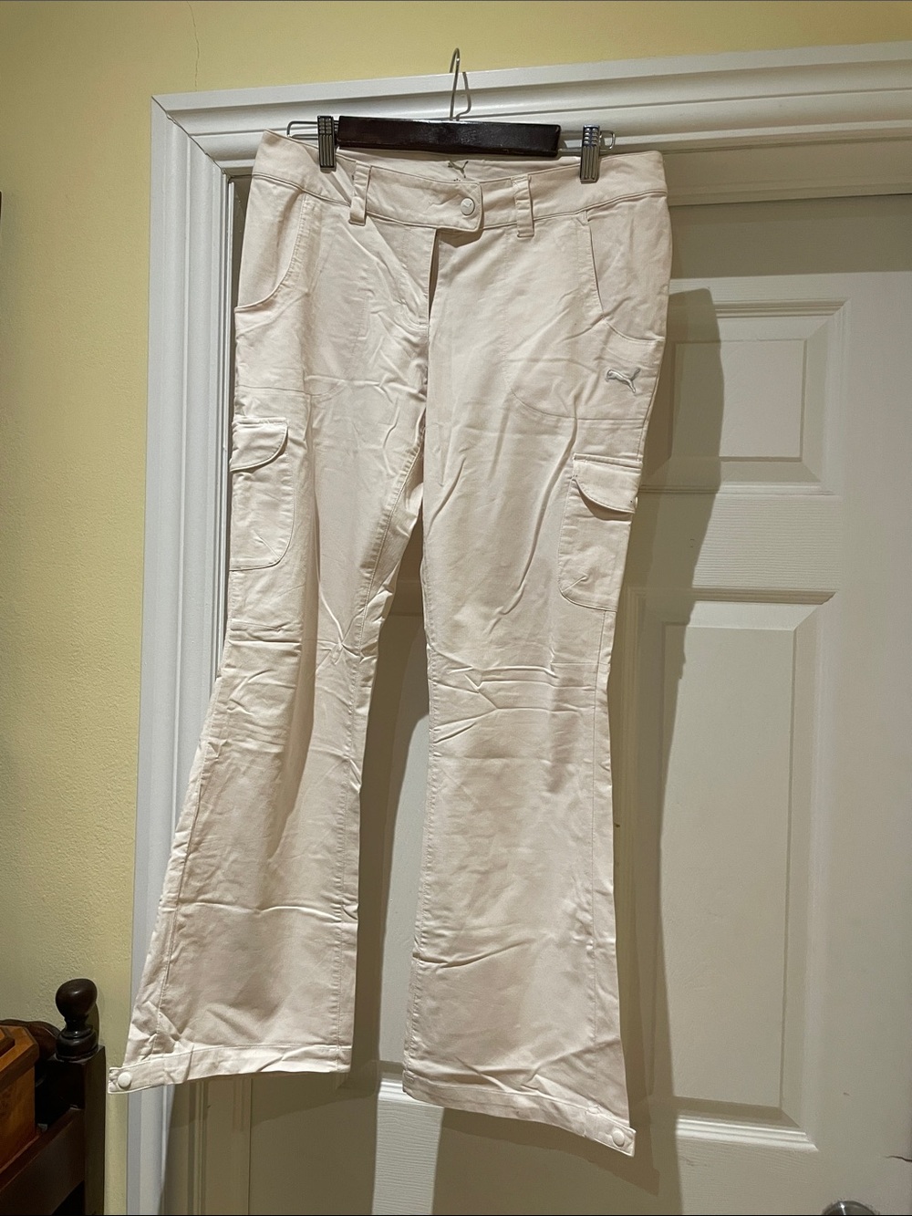 Vintage Y2K Puma Cargo Pants White Sporty Chic Althleisure Urban M